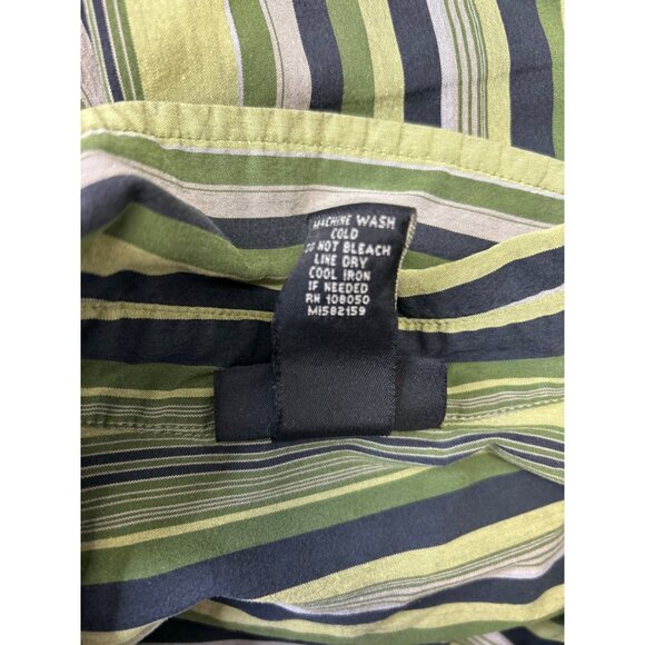 Vintage Lane Bryant Womens Striped Blouse Size 18/20 Long Sleeve Button-Down Cot - Picture 6 of 8